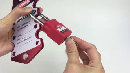 Industrial Colored Labeled Aluminum Lockout Hasp with 8 Padlock Holes