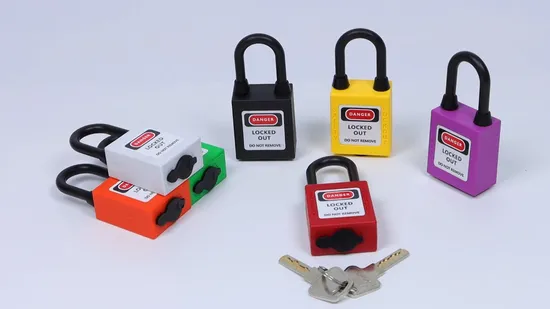Durable 38mm Nylon Dustproof Lockout Padlock for Safety Lockout