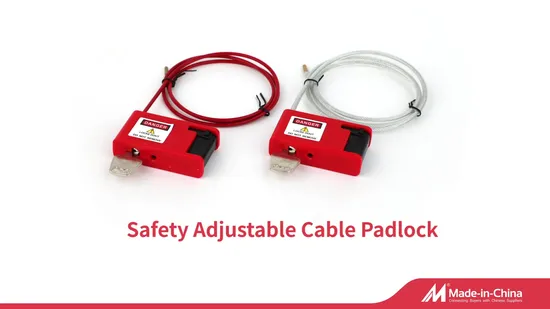 PVC Wrapped Steel Adjustable Cable Padlock Safety Lockout Tagout Loto Manufacturer