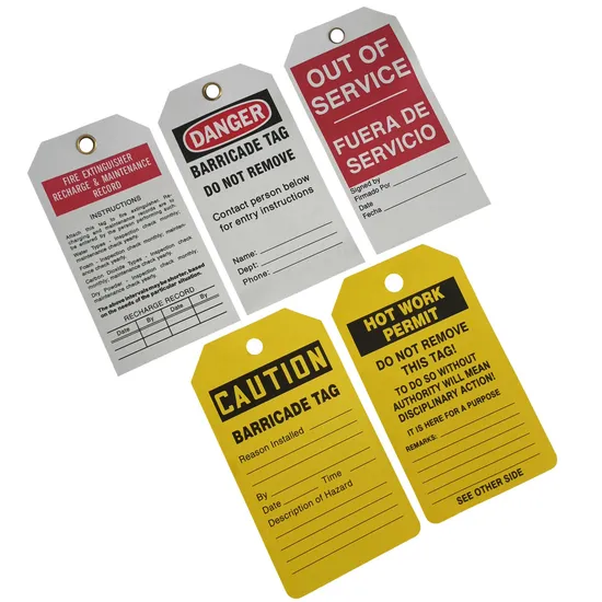 Industrial Safety Warning Tag Customized Plastic Waterproof Lockout Tag.