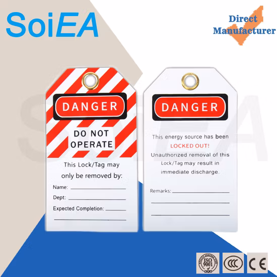 Safety Warning Tag China Safety Plastic Label Tags