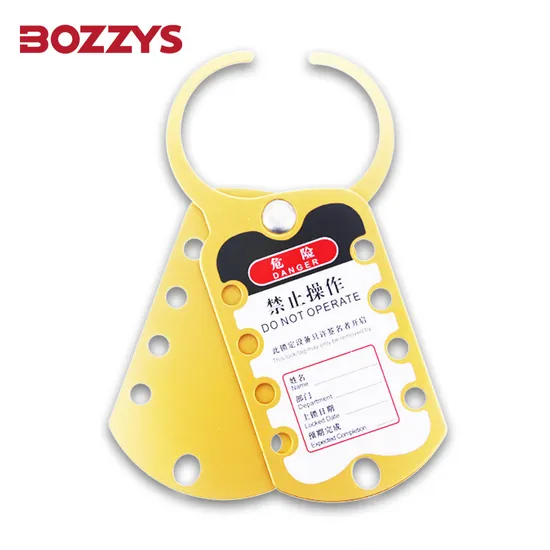 Super Strong Oxidized Aluminum Alloy Labeled Lockout Hasps 
