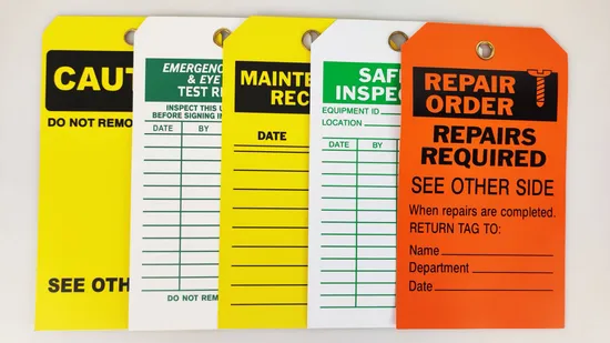 PVC Hang Tag, Safety Sign Lockout Label 