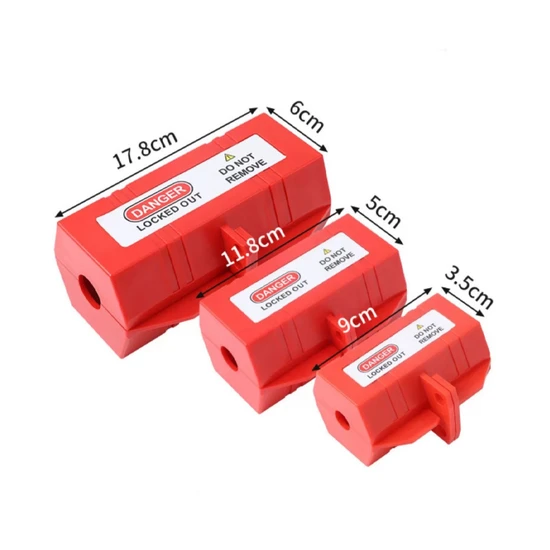 Industrial Grade Volt Power Cord Red 3 Size Electrical Plug Lockout 