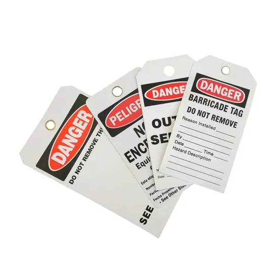 Industry Plastic Danger Warning Safety Lockout Tagout Tags 