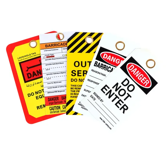 Durable Security Lockout Tagout Tag Danger Do Not Operate PVC Signs Label 