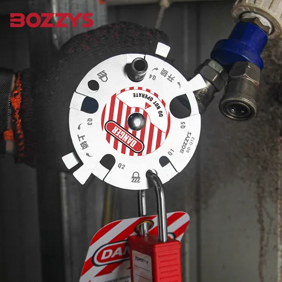 Bozzys Stainless Steel Circular Pneumatic Lockout Device with 2 Padlock Holes 
