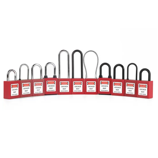 Durable Plastic Lockout Tagout Safety Padlocks for Industrial Use 