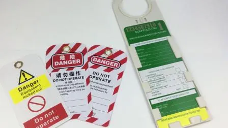 Safety Lockout Warning Tag China Safety Plastic Label Tags PVC 