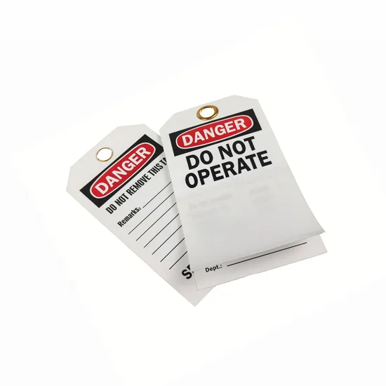 Lockout Tag PVC Waterproof Rectangle Danger Tag 