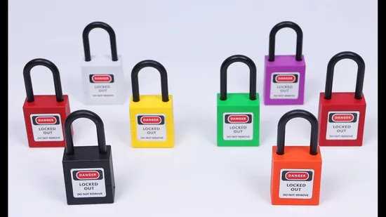 Industrial Electrical Safety Lockout Loto Locks with Nylon Shackle Master Key Non