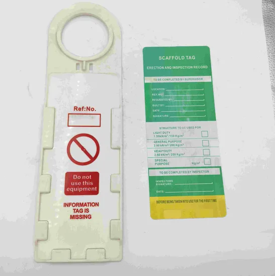 Scaffolding Tags Inspection Record Lockout Tag 