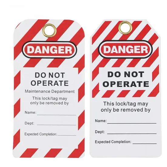 Perforated PVC ′do Not Operate′ Lockout Warning Tags for Safety Awareness 